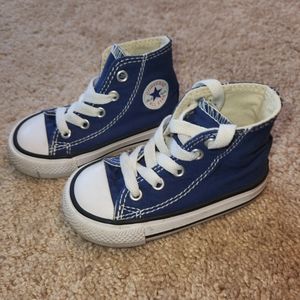 Blue Infant Size 5 Converse High Tops